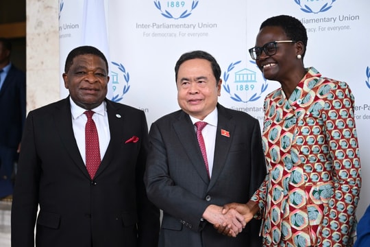 Chủ tịch Quốc hội Trần Thanh Mẫn dự Lễ đón Trưởng đoàn dự Hội nghị các Chủ tịch Quốc hội thế giới