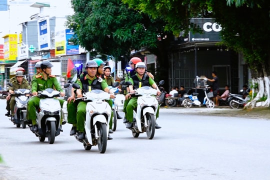 Công an xã Nam Thành ra quân cao điểm tấn công, trấn áp tội phạm, bảo đảm an ninh trật tự