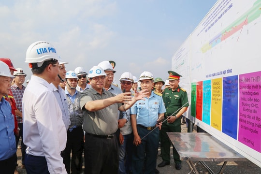Thủ tướng Phạm Minh Chính kiểm tra tiến độ dự án sân bay Long Thành lần thứ 8