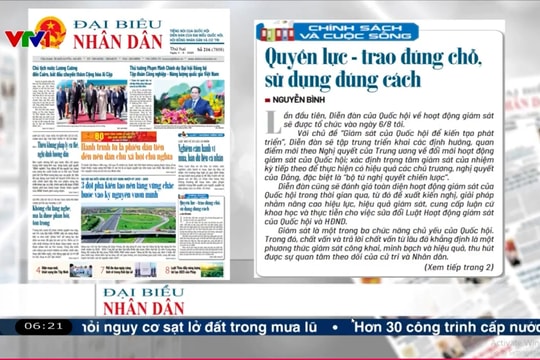 Điểm báo VTV1: Quyền lực - trao đúng chỗ, sử dụng đúng cách