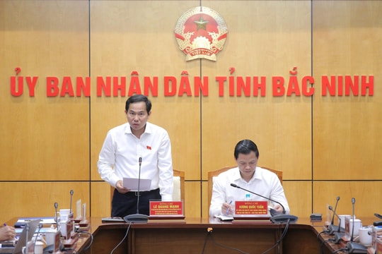 Đoàn giám sát của Quốc hội về thực thi pháp luật bảo vệ môi trường làm việc với UBND tỉnh Bắc Ninh