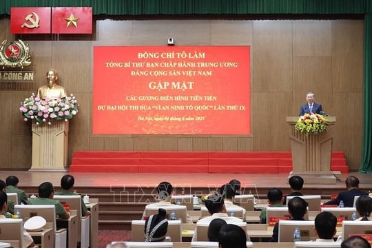 Tổng Bí thư Tô Lâm gặp mặt điển hình tiên tiến dự Đại hội thi đua 'Vì An ninh Tổ quốc' lần thứ 9