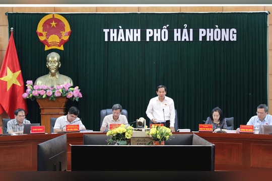 Đoàn giám sát của Quốc hội về bảo vệ môi trường làm việc với UBND TP. Hải Phòng