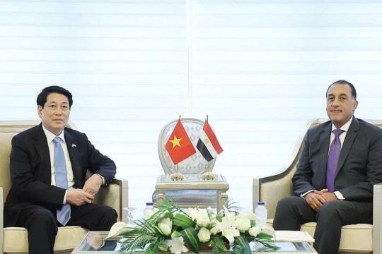 State President Luong Cuong meets with Egyptian Prime Minister Mostafa Madbouly