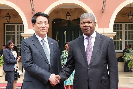 Lễ đón Chủ tịch nước Lương Cường thăm cấp Nhà nước Cộng hòa Angola