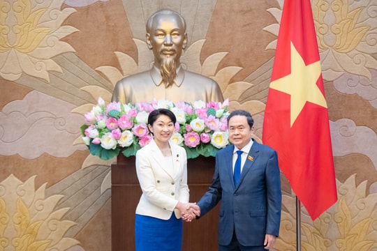 Chủ tịch Quốc hội Trần Thanh Mẫn tiếp Chủ tịch Liên minh Nghị sĩ hữu nghị Nhật Bản - Việt Nam