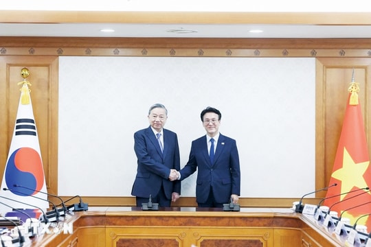 Tổng Bí thư Tô Lâm hội kiến Thủ tướng Hàn Quốc Kim Min Seok