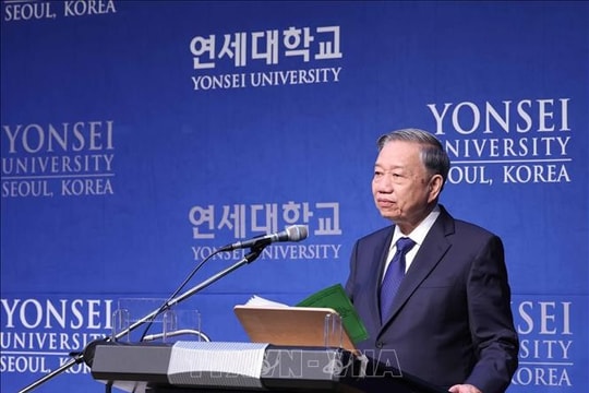 Party leader delivers keynote address at RoK’s Yonsei University