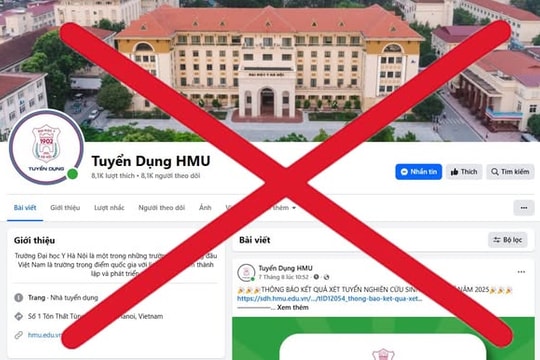Trường Đại học Y Hà Nội cảnh báo mạo danh trang thông tin nhà trường
