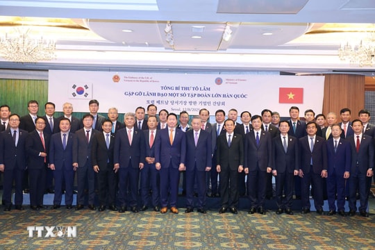 Tổng Bí thư Tô Lâm gặp gỡ lãnh đạo một số tập đoàn lớn của Hàn Quốc