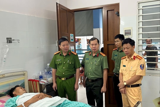 Thăm hỏi, động viên cán bộ CSGT tỉnh Lâm Đồng bị thương khi làm nhiệm vụ