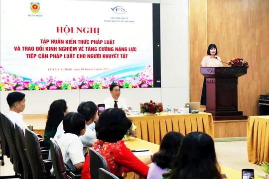 Tập huấn kiến thức pháp luật cho người khuyết tật