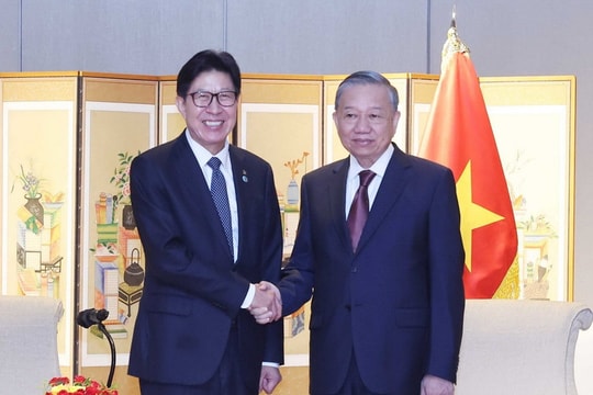 Tổng Bí thư Tô Lâm tiếp Thị trưởng thành phố Busan Park Heong-joon