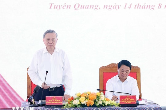 Tổng Bí thư Tô Lâm: Phát huy giá trị cộng hưởng giữa các vùng, định hình vị thế mới của Tuyên Quang trên bản đồ phát triển quốc gia