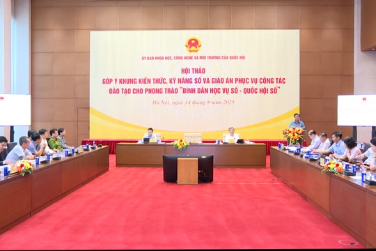 “Bình dân học vụ số – Quốc hội số”: Khát vọng phổ cập tri thức số cho cán bộ Quốc hội