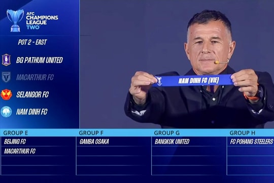 AFC Champions League Two 2025/26: Nam Định chạm trán Gamba Osaka, Công an Hà Nội cùng bảng Beijing FC