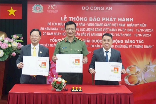 Phát hành bộ tem bưu chính “80 năm - Vinh quang Công an nhân dân Việt Nam”