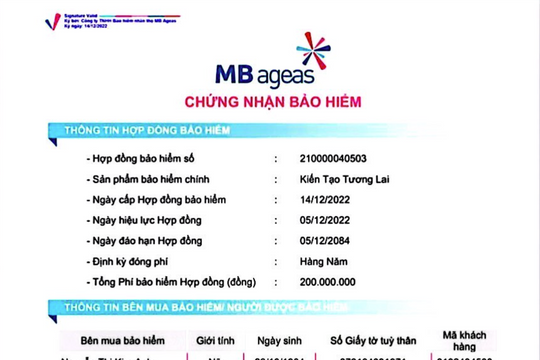 Vụ “mua nhầm” bảo hiểm nhân thọ đến năm 100 tuổi: Cục Quản lý, giám sát bảo hiểm đề nghị xem xét và có báo cáo kết quả