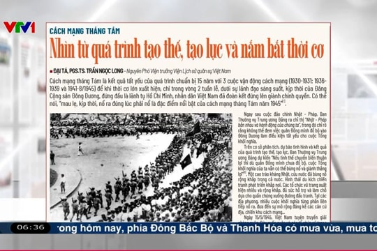 Điểm báo VTV1: Nhìn từ quá trình tạo thế, tạo lực và nắm bắt thời cơ