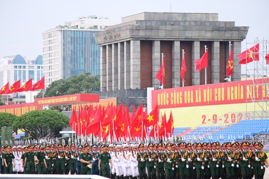 Các khối diễu binh tập trung về Quảng trường Ba Đình, sãn sàng cho buổi tổng hợp luyện lần 2