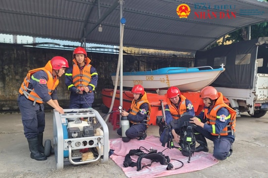 Lực lượng Cảnh sát PCCC và CNCH Công an tỉnh Quảng Trị: Sẵn sàng, chủ động ứng cứu hỗ trợ Nhân dân phòng chống bão