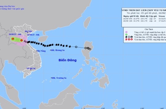 Bão số 5 KAJIKI suy yếu, Hà Nội mưa to cả ngày