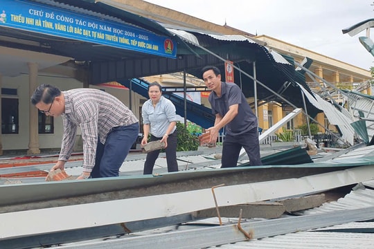 Ngành giáo dục Hà Tĩnh nỗ lực khắc phục thiệt hại sau bão số 5