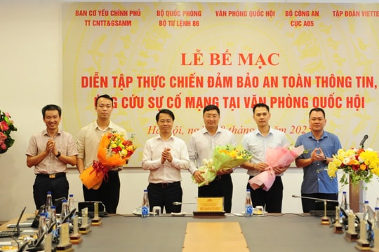 Bế mạc diễn tập thực chiến an toàn thông tin, ứng cứu sự cố mạng tại Văn phòng Quốc hội