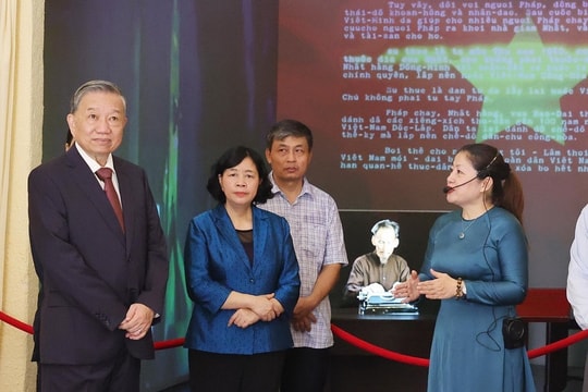 Tổng Bí thư Tô Lâm dâng hương tại Di tích số 48 Hàng Ngang