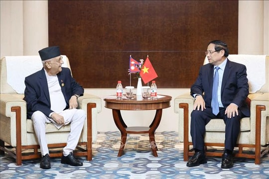 Thủ tướng Phạm Minh Chính hội kiến Thủ tướng Nepal