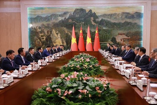 Thủ tướng Phạm Minh Chính hội kiến Tổng Bí thư, Chủ tịch nước Trung Quốc Tập Cận Bình