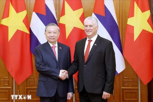 Tổng Bí thư Tô Lâm hội đàm với Bí thư thứ nhất Đảng Cộng sản Cuba, Chủ tịch nước Cuba Miguel Díaz-Canel Bermúdez