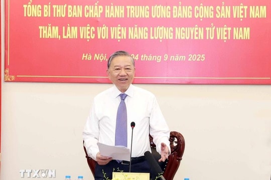 Tổng Bí thư Tô Lâm: Phát triển ứng dụng năng lượng nguyên tử phải là chiến lược lâu dài