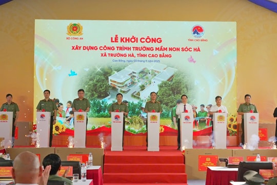 Bộ Công an xây dựng Trường mầm non Sóc Hà, tỉnh Cao Bằng