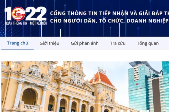 TP. Hồ Chí Minh: Cán bộ không xử lý triệt để thông tin phản ánh trên Cổng thông tin 1022 sẽ bị xử lý theo quy định