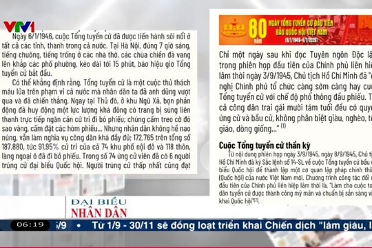 Điểm báo VTV1: Tầm vóc và ý nghĩa cuộc Tổng tuyển cử đầu tiên bầu Quốc hội Việt Nam