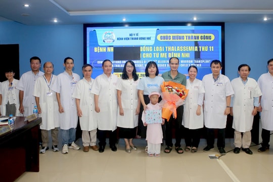 Ghép thành công tủy đồng loại Thalassemia trẻ em với nguồn tủy từ mẹ ruột, khác nhóm máu