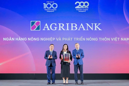 Agribank lọt Top 20 doanh nghiệp nộp ngân sách lớn nhất Việt Nam 2025