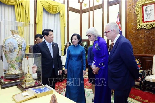 Chủ tịch nước Lương Cường chủ trì chiêu đãi cấp Nhà nước Toàn quyền Australia