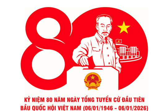 Mẫu biểu trưng chính thức kỷ niệm 80 năm Quốc hội Việt Nam