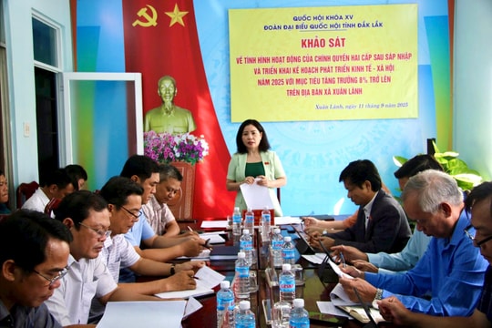 Đắk Lắk: Đoàn ĐBQH tỉnh khảo sát tình hình hoạt động chính quyền hai cấp tại xã Xuân Lãnh