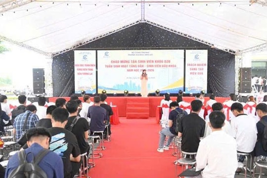 Trường Đại học Điện lực chào đón tân sinh viên khóa D20 nhập học