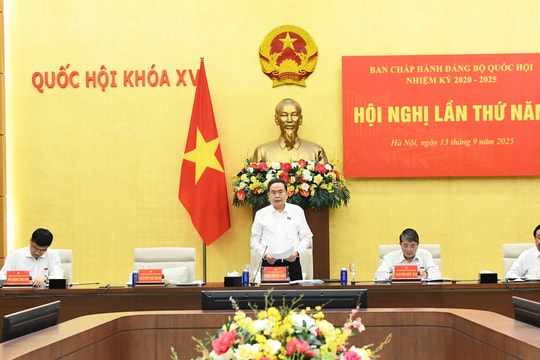 Bí thư Đảng ủy Quốc hội, Chủ tịch Quốc hội Trần Thanh Mẫn chủ trì Hội nghị lần thứ Năm, Ban Chấp hành Đảng bộ Quốc hội