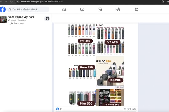 Mua bán thuốc lá điện tử vẫn tràn lan trên chợ online