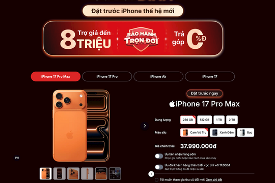 Thị trường iPhone 17 tại Việt Nam: Muốn nhận máy sớm tại Di động Việt phải trả giá cao, Thế Giới Di Động đưa ra nhiều mốc thời gian trả hàng