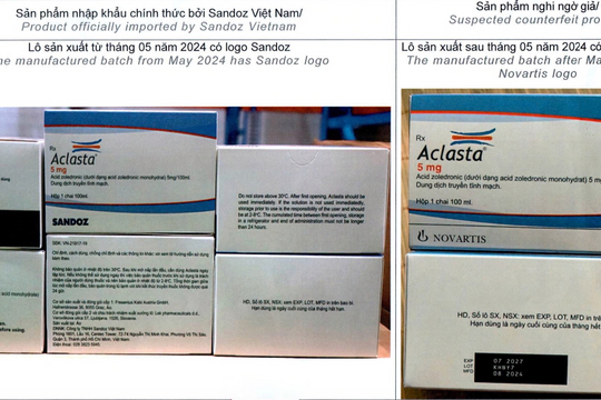 Bộ Y tế cảnh báo khẩn thuốc nhỏ mắt Tobrex, thuốc trị loãng xương Aclasta bị nghi làm giả