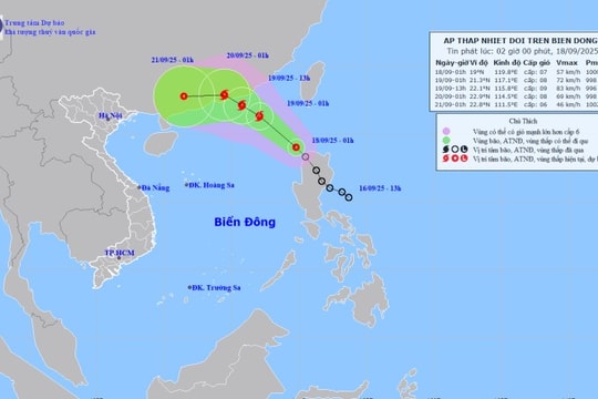 Áp thấp nhiệt đới tiến vào biển Đông gây mưa diện rộng