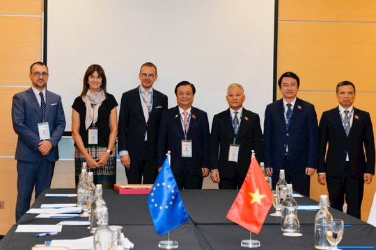 Phó Chủ tịch Quốc hội Lê Minh Hoan gặp Trưởng đoàn Nghị viện châu Âu Woute Beke