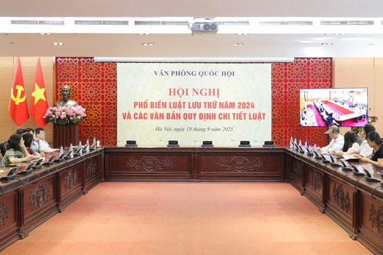 Hội nghị phổ biến Luật Lưu trữ 2024 và các văn bản quy định chi tiết Luật