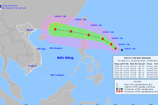Xuất hiện siêu bão số 9 Ragasa hình thành trên biển Đông